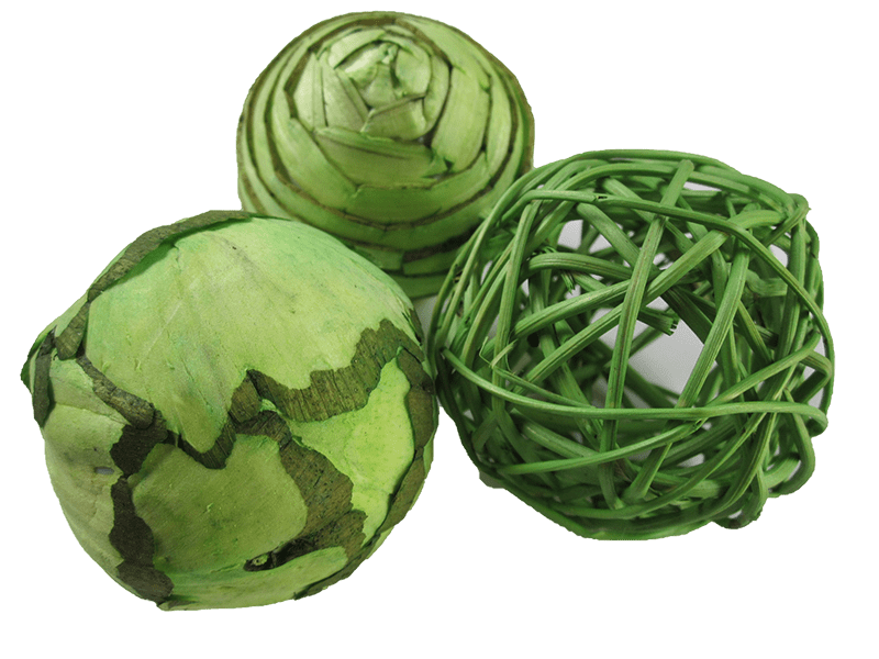 Deko-Bälle, hellgrün, Ø ca. 60 mm, Set aus 3 Stück