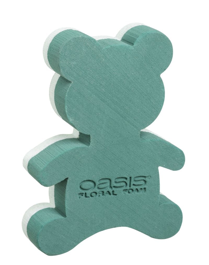 OASIS® Teddy - Bär, 30 x 22 x 6 cm Steckmasse Steckschaum Blumensteckschaum Floristik DIY