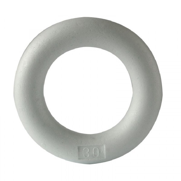 Polystyrol Styropor Ring, flach, 8 x 35 cm Ø DIY Basteln Floristik