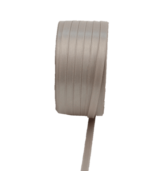 Doppel-Satinband, taupe, Breite 3 mm, 50m