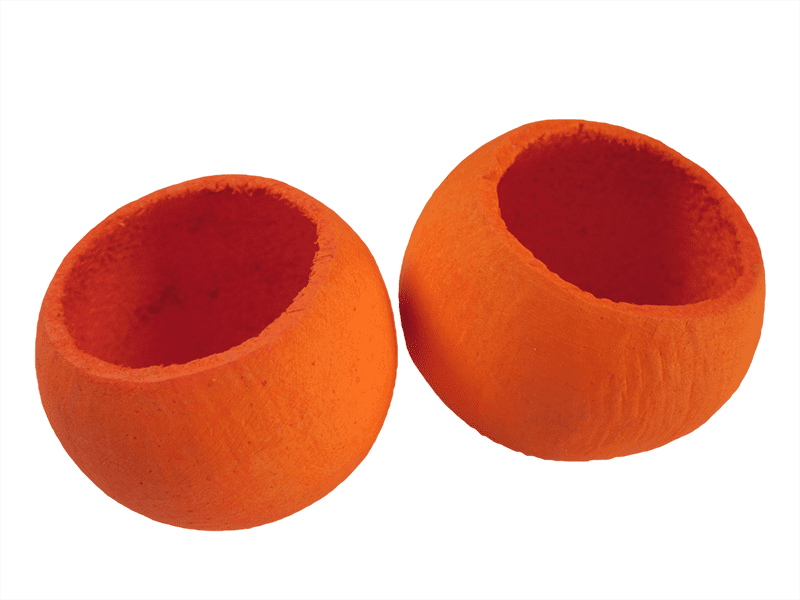 Bell Cups, orange, Ø ca. 70 mm, Set aus 2 Stück DIY Basteln Blumengestecke Naturprodukte Deko 