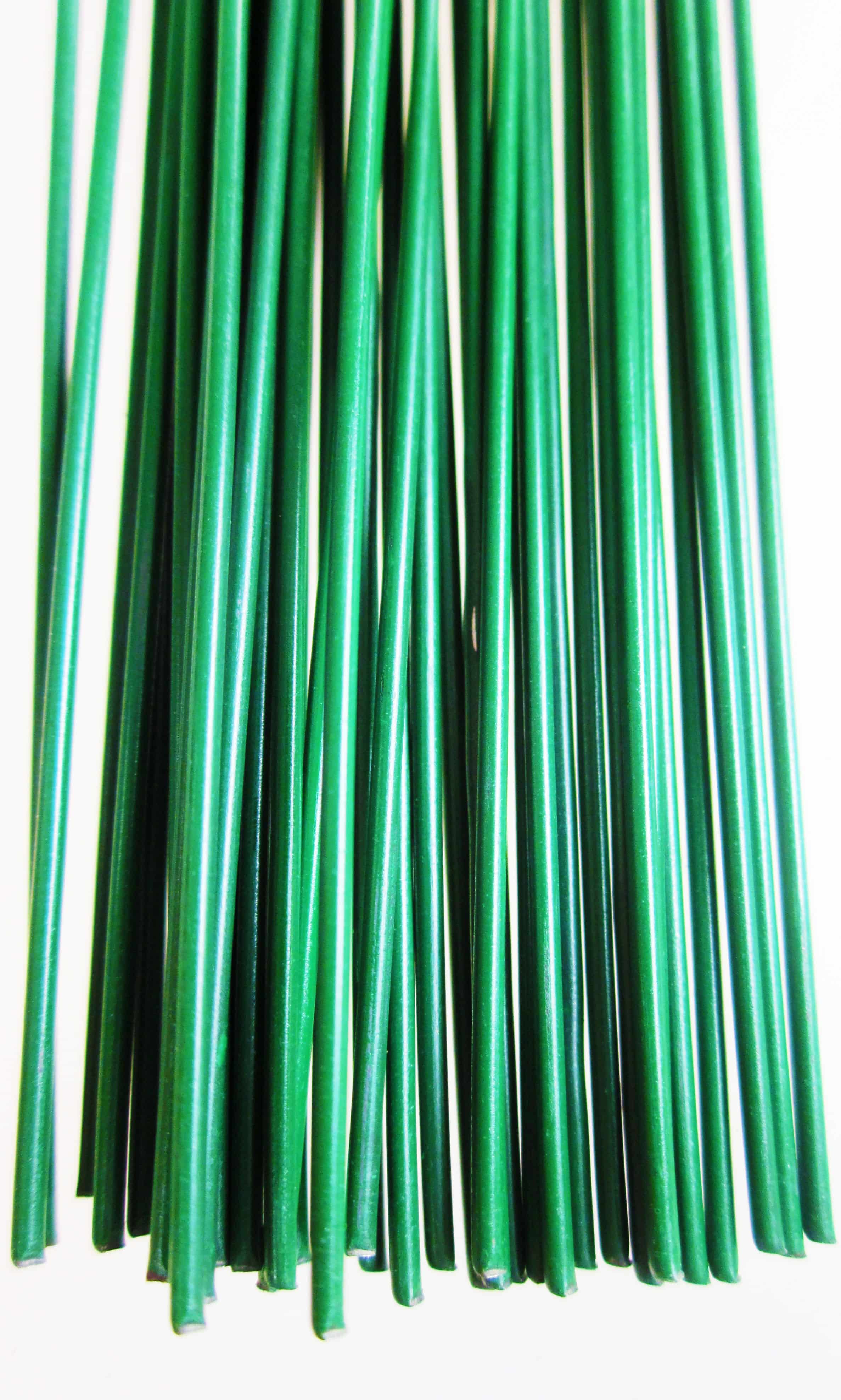 Steckdraht, grün lackiert, Ø 0,7 mm, Längen 350 mm, 100g Basteldraht Blumendraht Draht Floristik basteln DIY