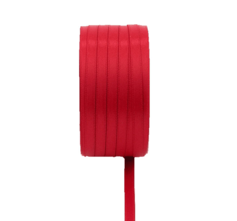 Doppel-Satinband, rot, Breite 6 mm, 50m Band DIY Basteln Geschenkband Schleife