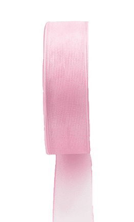 Dekoband ORGANDY, rosa, Breite 25 mm, 25m