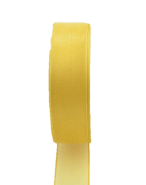 Dekoband ORGANDY, gelb, Breite 25 mm, 25m Band DIY Basteln Geschenkband Schleife