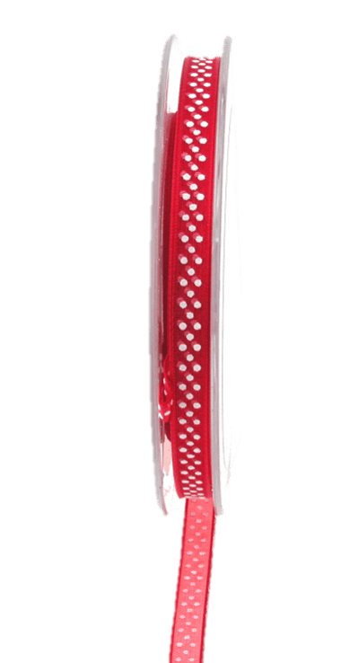 Dekoband LELE, rot, Breite 7 mm, 20m Band DIY Basteln Geschenkband Schleife