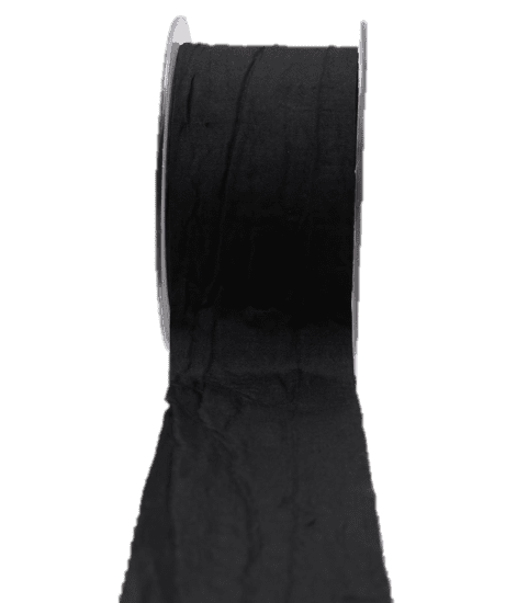 Dekoband CRASH, schwarz, Breite 50 mm, 20m Band DIY Basteln Geschenkband Schleife