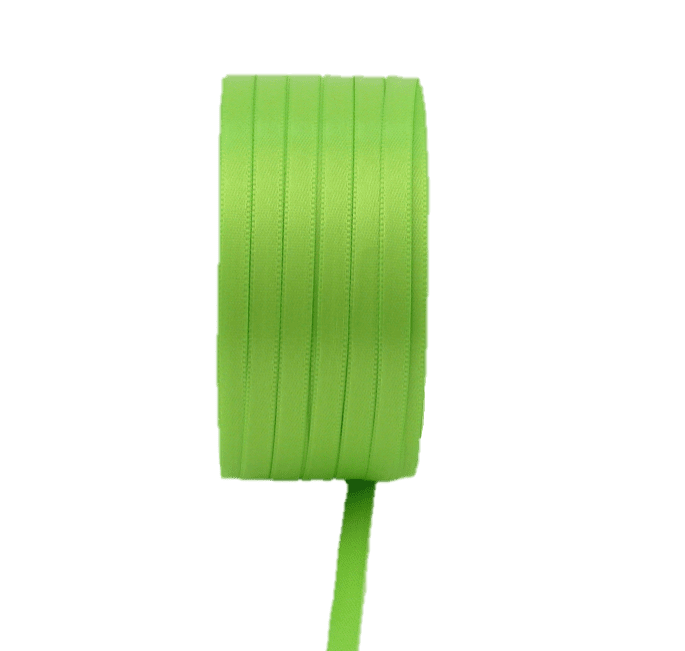 Doppel-Satinband, apfelgrün, Breite 6 mm, 50m Band DIY Basteln Geschenkband Schleife