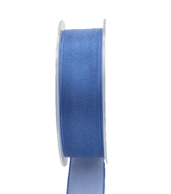 Dekoband ORGANDY, dunkelblau, Breite 10 mm, 50m Band DIY Basteln Geschenkband Schleife