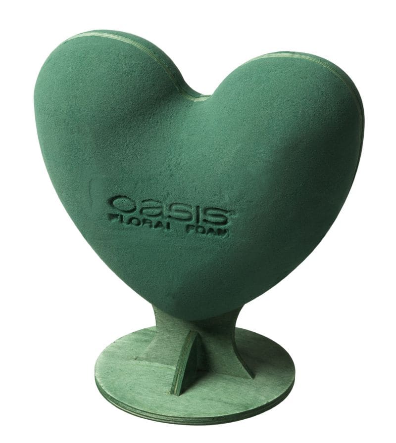 OASIS® BIOLINE® 3D Herz, 30 x 28 x 17 cm Steckmasse Steckschaum Blumensteckschaum Floristik DIY