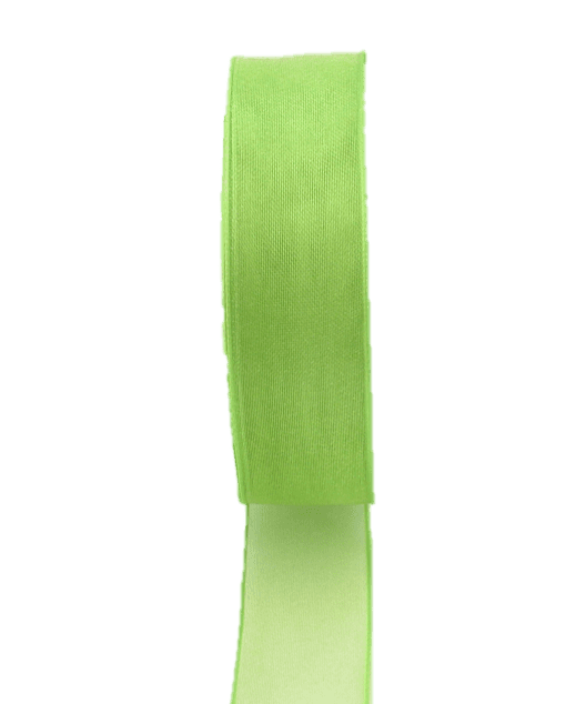 Dekoband ORGANDY, limetten-grün, Breite 25 mm, 25m Band DIY Basteln Geschenkband Schleife