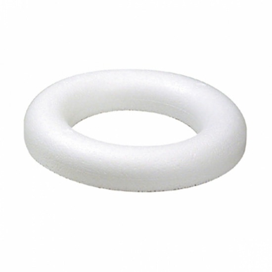 Polystyrol Styropor Ring, flach, 6 x 30 cm Ø DIY Basteln Floristik
