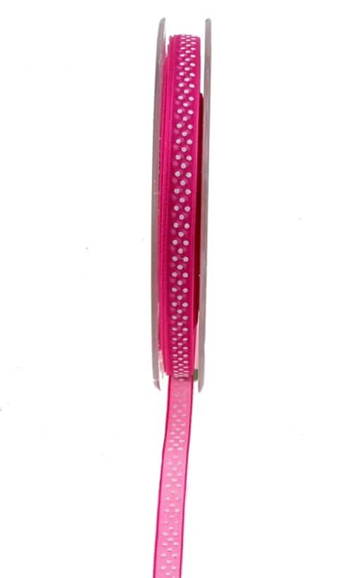 Dekoband LELE, pink, Breite 7 mm, 20m Band DIY Basteln Geschenkband Schleife