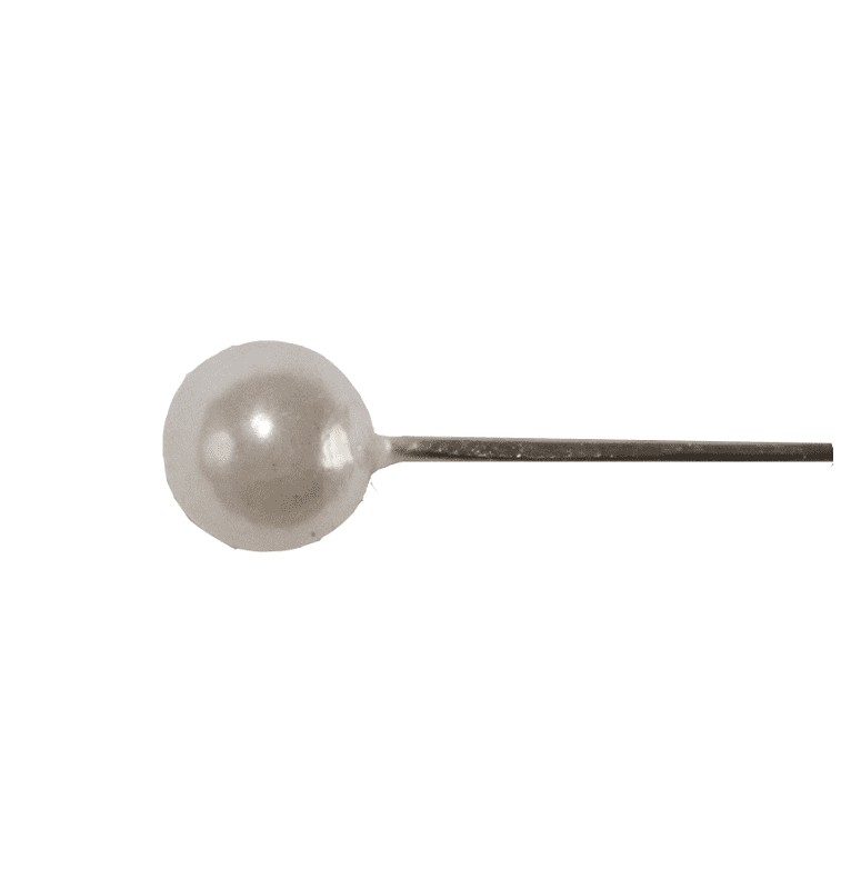 Corsage Pins Dekonadeln, Kopf: 5 mm Ø, Weiß
