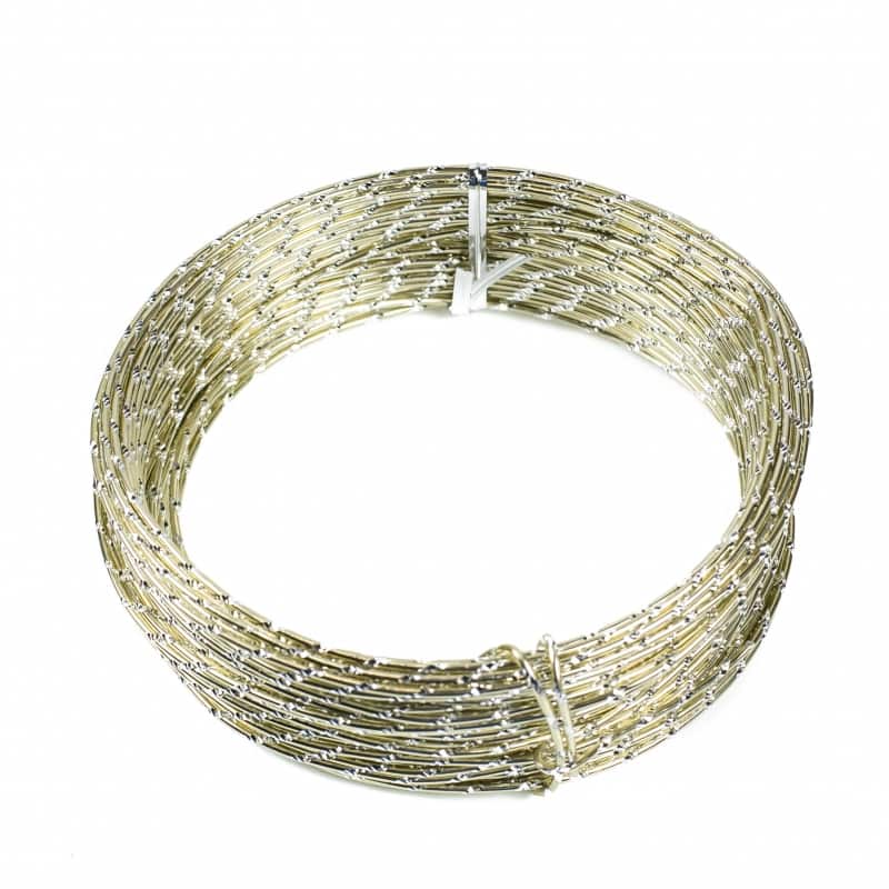 Diamond Sensation Wire / Aludraht, 30 m, 2 mm Ø, Perlmutt Basteldraht Blumendraht Draht Floristik basteln DIY