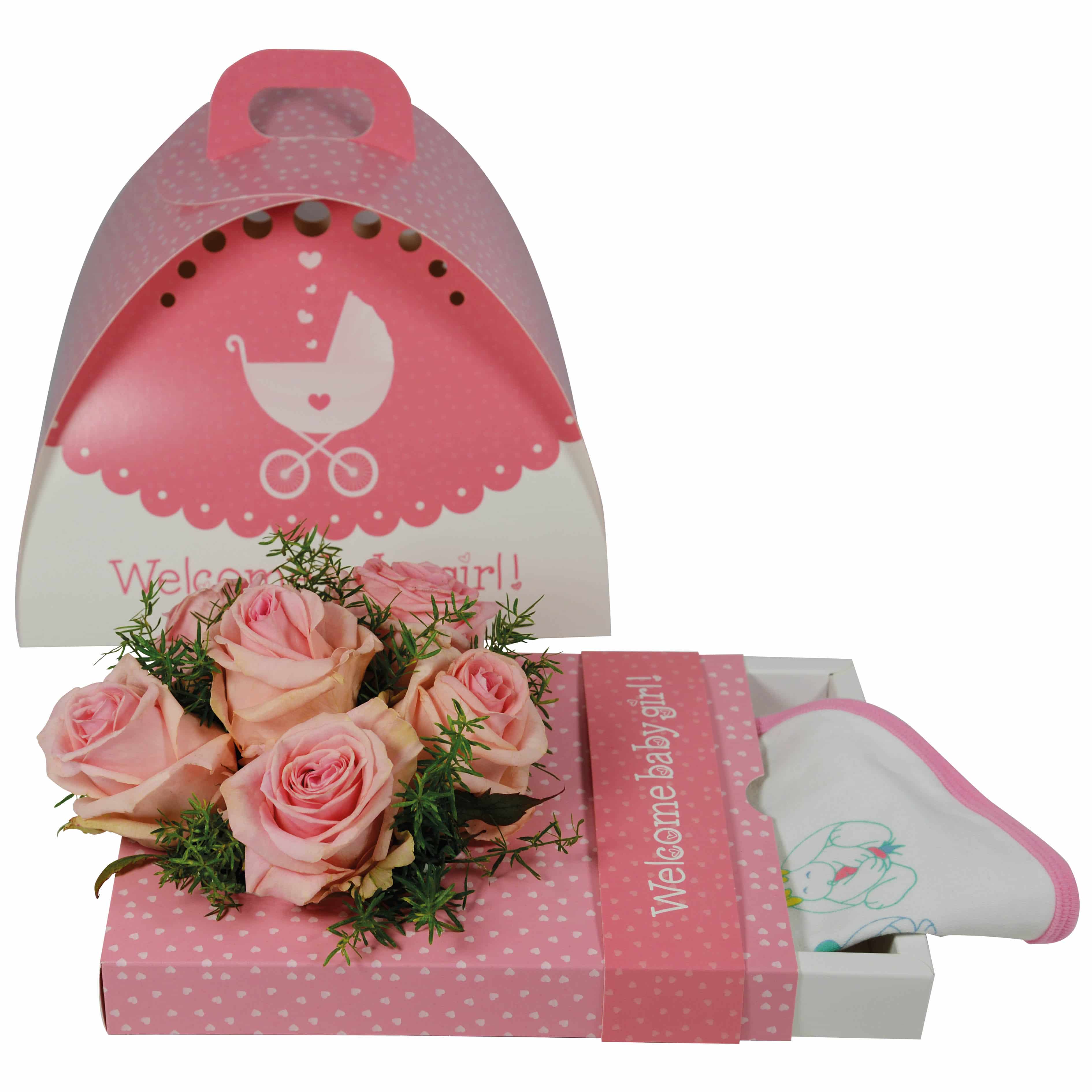 OASIS® floxi Geschenkverpackung "welcome babygirl"