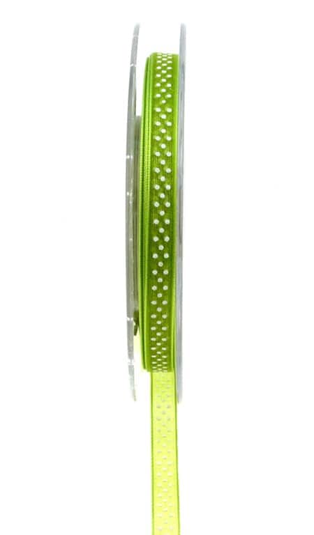 Dekoband LELE, grün, Breite 7 mm, 20m Band DIY Basteln Geschenkband Schleife